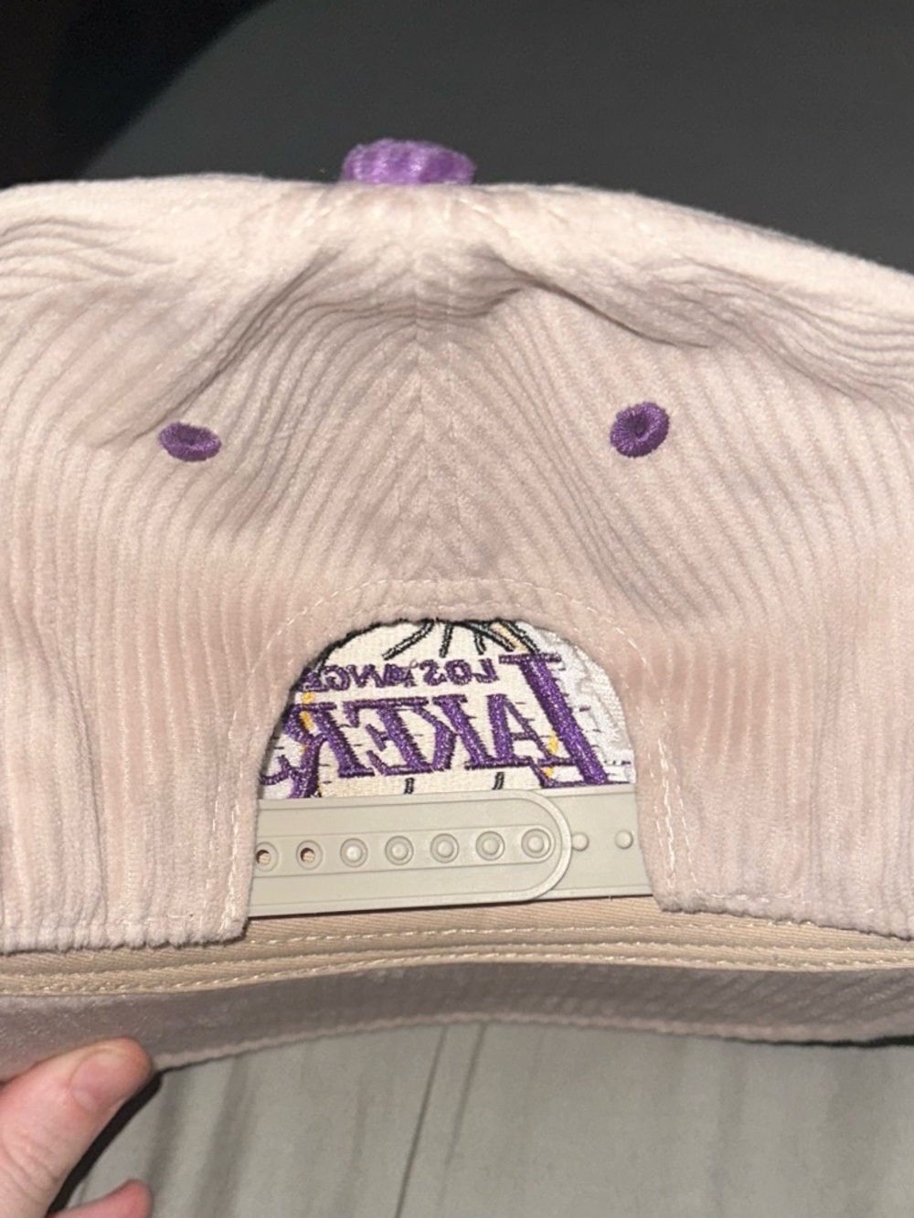 Pink Corduroy Rope Cap - Picture 2 of 2